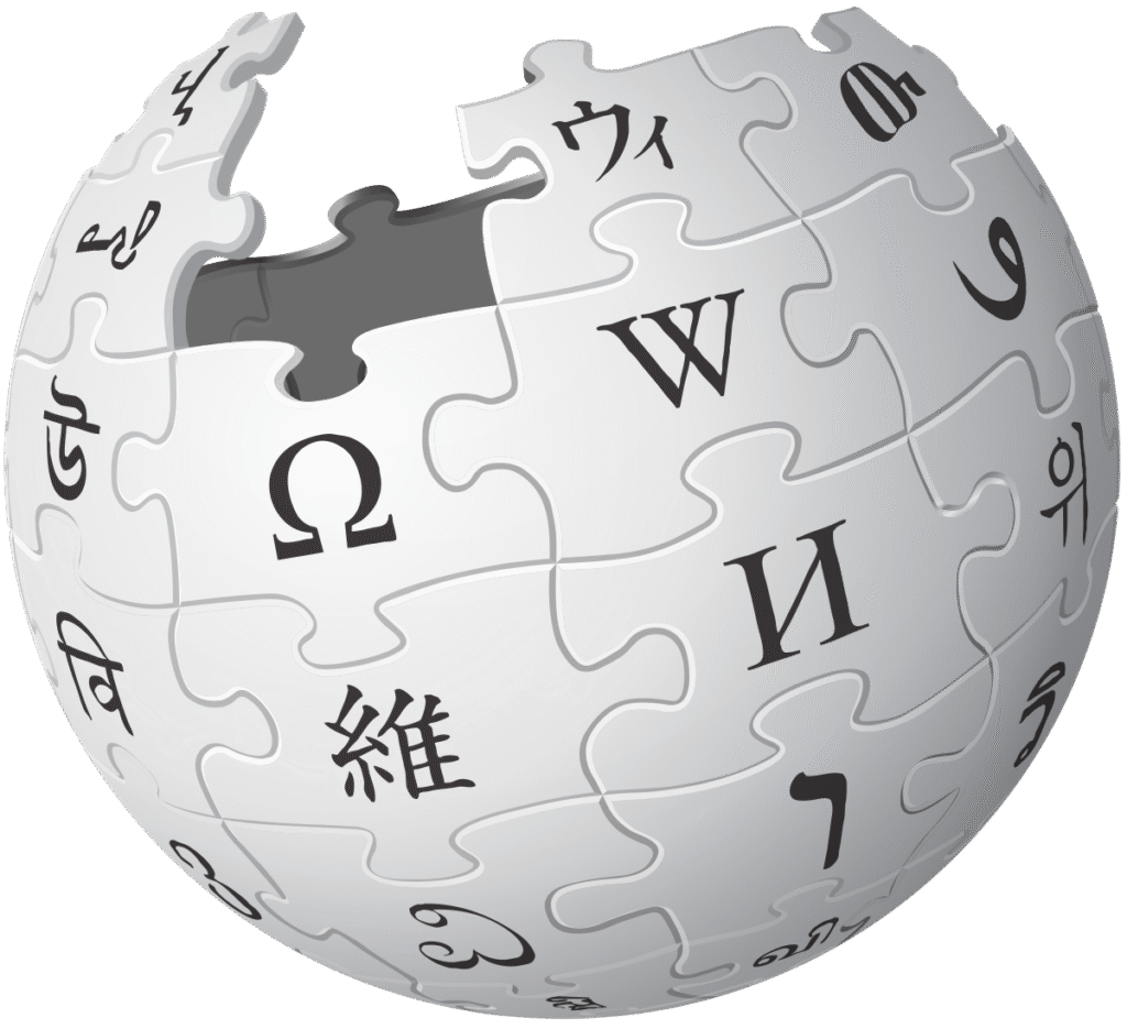 logo de wikipedia. Un puzzle esférico con diferentes símbolos